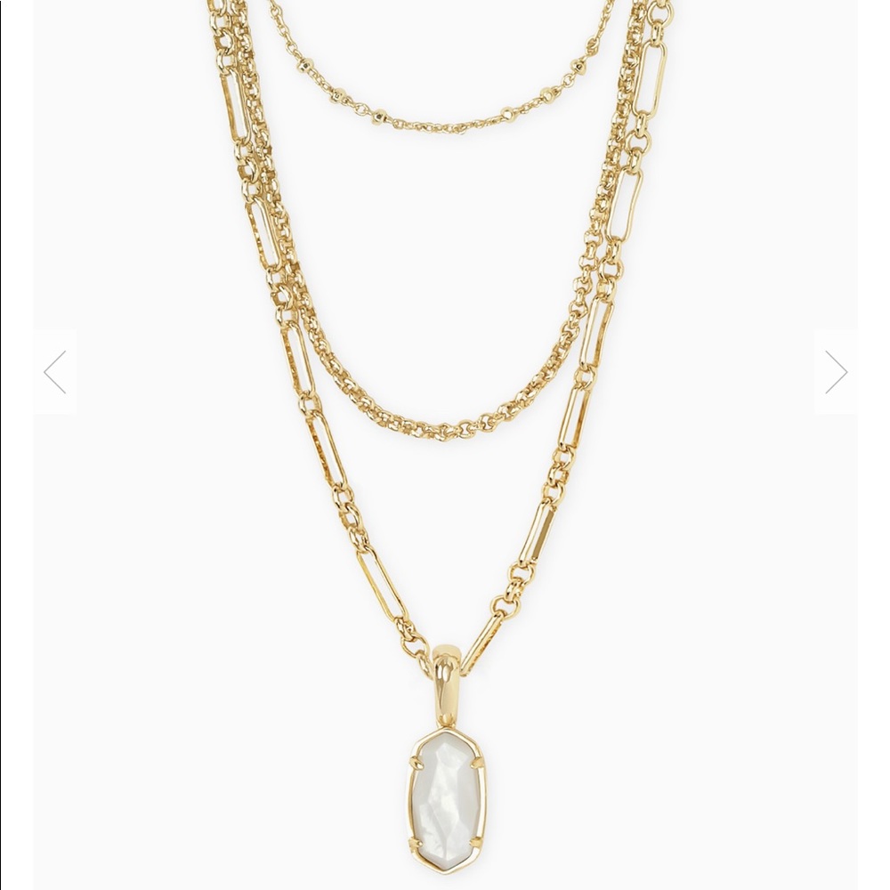 NWT!! Kendra Scott Elisa gold 3-strand necklace